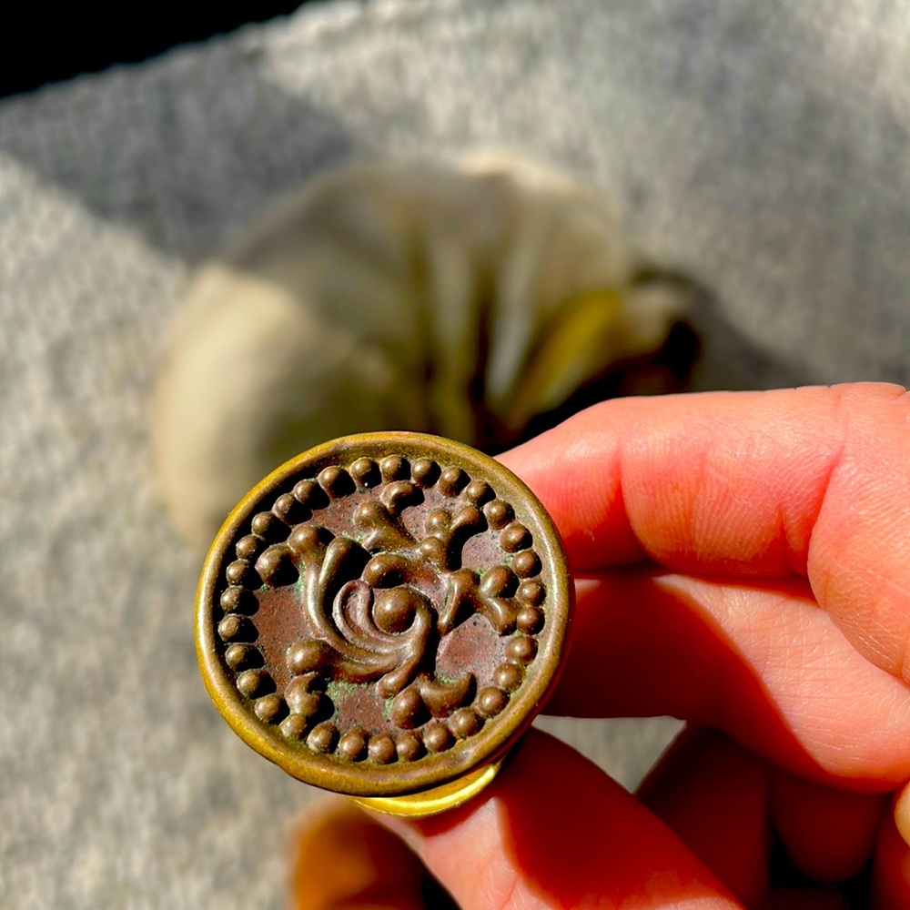 4 Antique Brass drawer or cabinet pulls